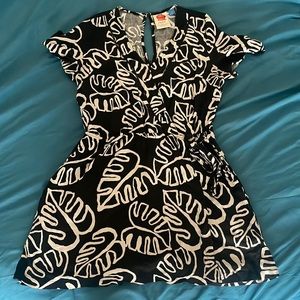 Farm Rio lightweight linen romper with skort bottom